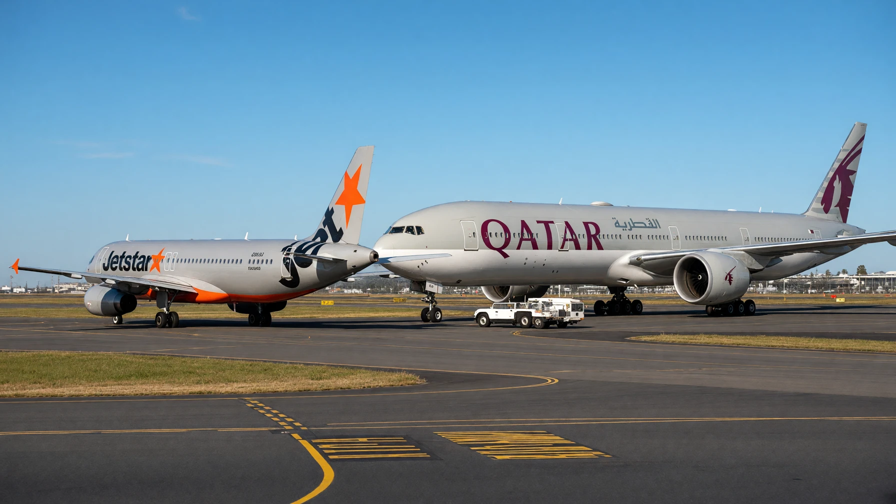 Sydney Airport close call Qantas jets taxiway investigation