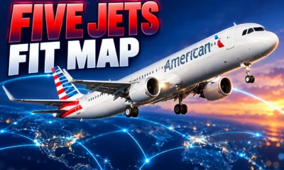 American Airlines five jets fit 2027 Europe map