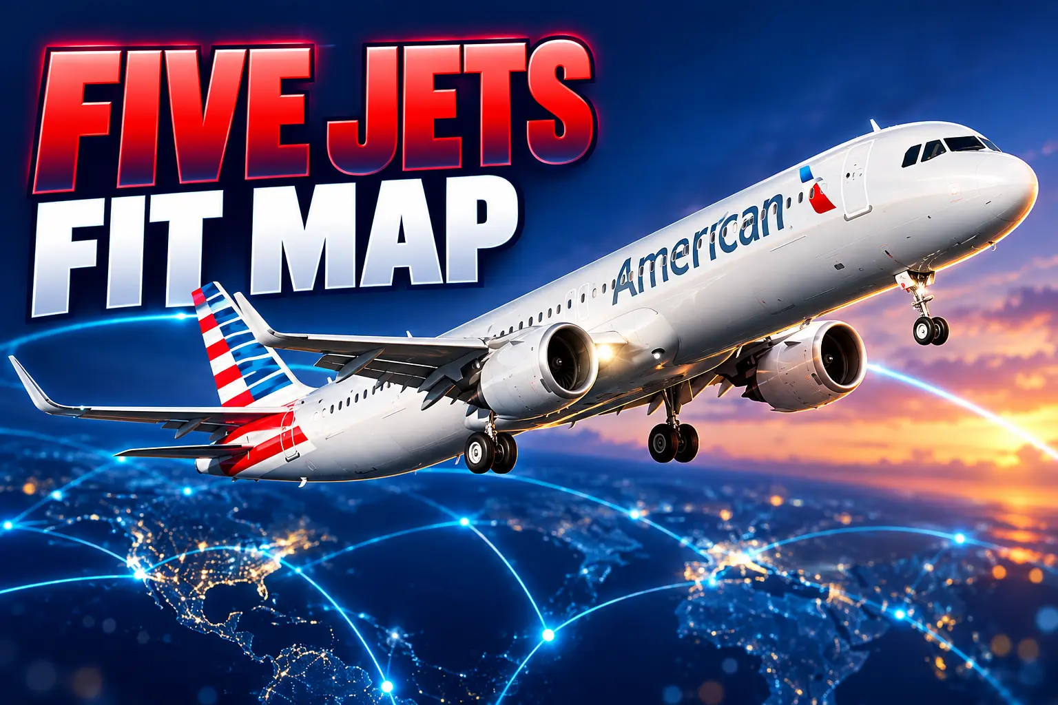 American Airlines five jets fit 2027 Europe map