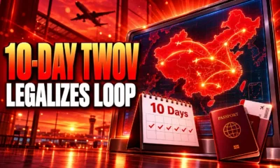 China 10-day TWOV three-city loop legal