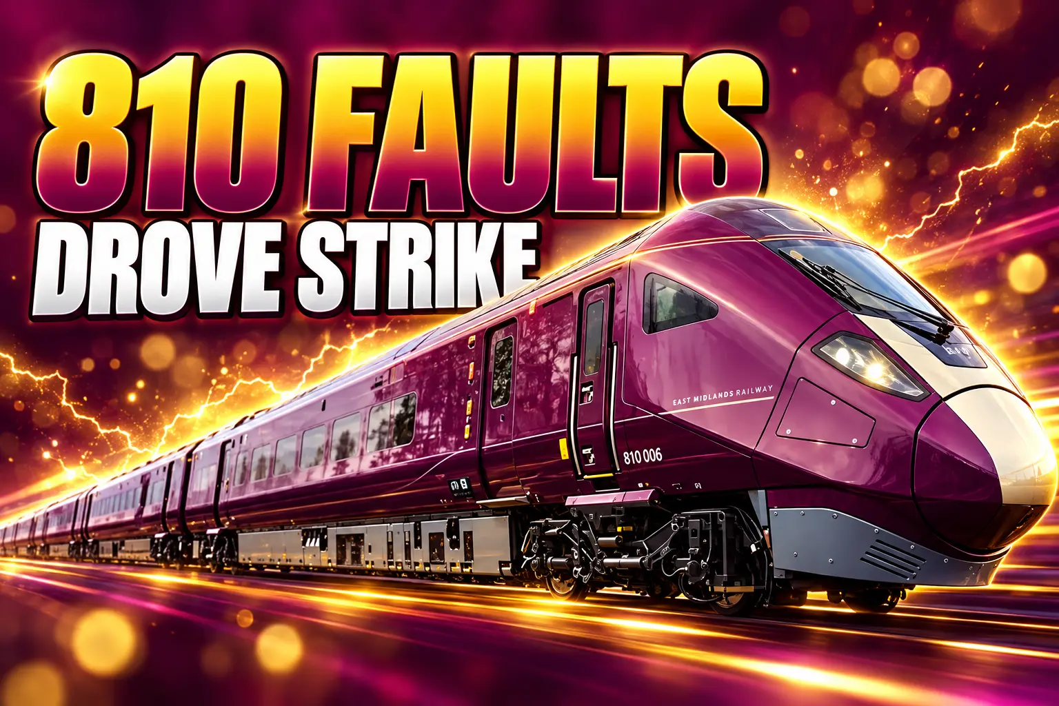Hitachi 810 Aurora faults drove EMR bank holiday strike