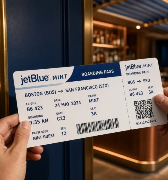 JetBlue BlueHouse Boston domestic Mint lounge access