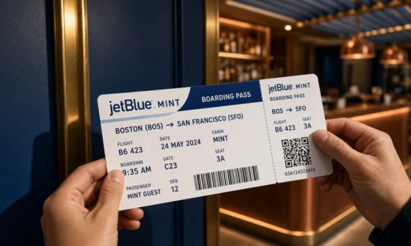 JetBlue BlueHouse Boston domestic Mint lounge access