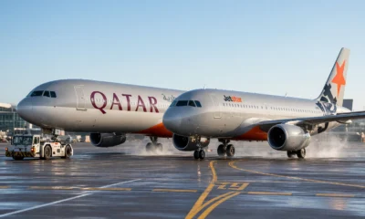 Sydney Airport taxiway close call Jetstar Qatar investigation
