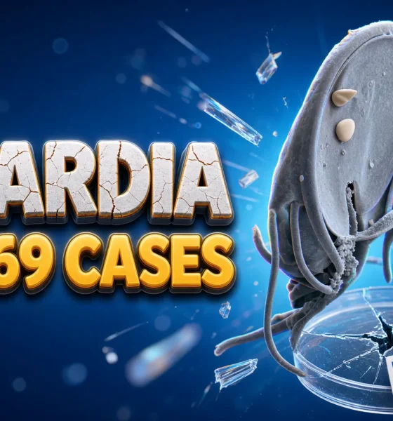 England giardia cases 6069 decade high UKHSA