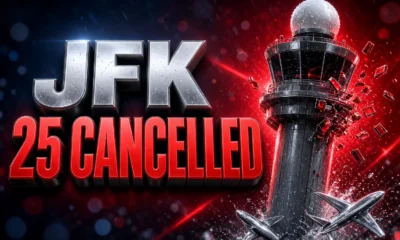 JFK 25 cancellations FAA staffing 57 percent