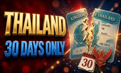 Thailand visa-free stay cut to 30 days September