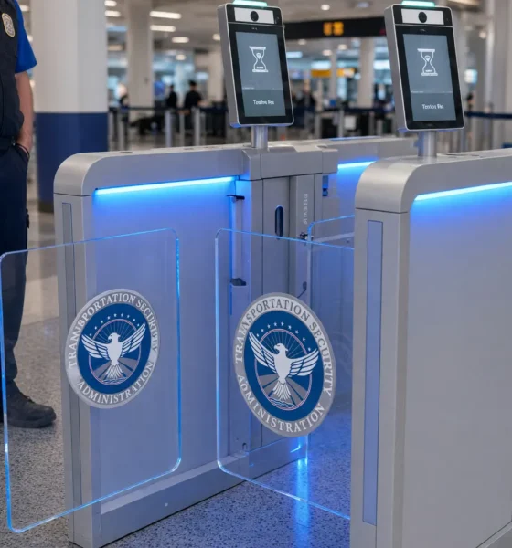 TSA e-gates United Terminal C Newark Touchless ID