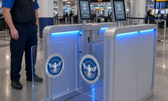 TSA e-gates United Terminal C Newark Touchless ID