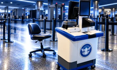 TSA pulls chairs from airport ID podiums